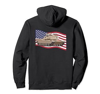 【中古】M1A2 C SEP V3 エイブラムス タンク ウェービングアメリカ国旗 パーカー
