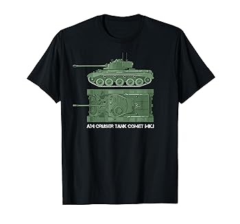 【中古】【未使用】コメット巡航戦車 A34 イギリス WW2 戦車図 Tシャツ