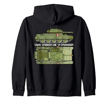【中古】戦車巡航戦車MkVIクルセーダーイギリス第二次世界大戦図 ジップパーカー
