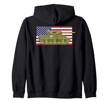 【中古】M10 駆逐戦車 WW2 アーミータンク アメリカンフラッグ ジップパーカー
