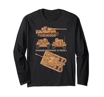 【中古】【未使用】パンツァーVI タイガーI WW2 ドイツ軍戦車図鑑 長袖Tシャツ