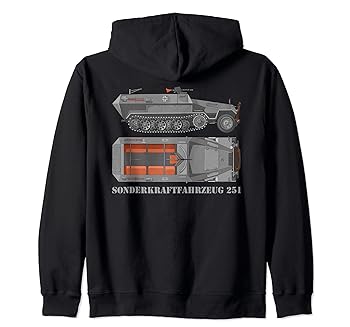 【中古】SdKfz 251 ドイツ WW2 ハーフトラックAPC ハノマグ図鑑 ジップパーカー