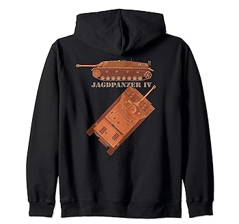 【中古】ヤークトパンツァーIV ドイツ軍 WW2 駆逐戦車図 ジップパーカー