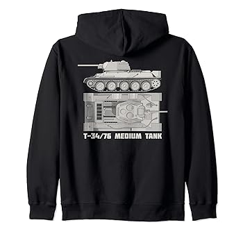 【中古】T 34 76 ロシアの第二次世界大戦戦車の図 ジップパーカー｜AJIMURA-SHOP