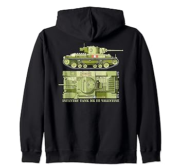 【中古】Mark III Valentine Infantry Tank イギリスのWW2戦車図鑑 ジップパーカー|AJIMURA-SHOP