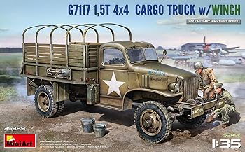 【中古】【未使用】ミニアート 1/35 アメリカ軍 G7117 1.5t 4x4カーゴトラック・ウィンチ付 プラモデル MA35389｜AJIMURA-SHOP
