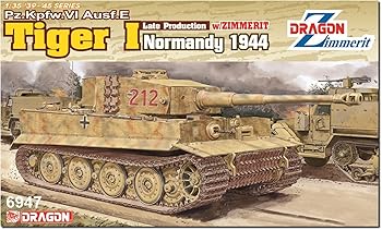 【中古】【未使用】プラッツ ドラゴン 1/35 WW2 ドイツ ティーガーI 後期生産型 1944年6月 ヴィレル・ボカージュの戦い コーティング付/マジックトラック/アルミ砲