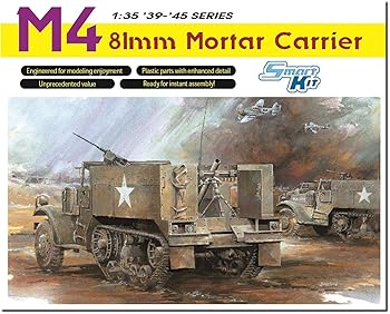 【中古】プラッツ ドラゴン 1/35 WW2 アメリカ M4 81mm 自走迫撃砲 金属砲身/3Dプリント ヘッドライトガード＆ホーンガード付属 プラモデル DR6361SP (戦