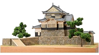 【中古】【未使用】ウッディジョー 1/150 備中松山城 木製模型 組み立てキット