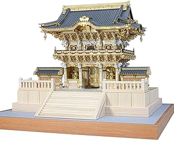【中古】ウッディジョー 1/50 日光東照宮 陽明門 木製模型 組み立てキット|AJIMURA-SHOP