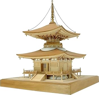 【中古】ウッディジョー 1/50 石山寺 多宝塔 木製模型 組み立てキット (建物)