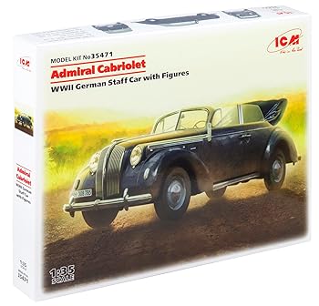 【中古】【未使用】ICM 1/35 ドイツ軍 アドミラル オープンスタッフカーwithフィギュア プラモデル 35471