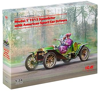 【中古】【未使用】ICM 1/24 T型フォード 1913 スピードスター w/ドライバー プラモデル 24026｜AJIMURA-SHOP