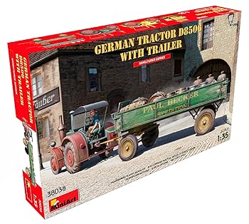 【中古】ミニアート 1/35 ドイツ トラクターD8506 トレーラー付 プラモデル MA38038 MIN38038｜AJIMURA-SHOP