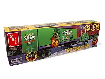 【中古】AMT 1/25 ラットフィンク フルハーフ ビーデッドバン トレーラ ハウラー プラモデル AMT1292 成形色|AJIMURA-SHOP