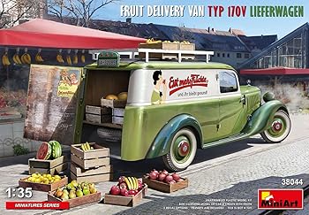 【中古】ミニアート(Miniart) 1/35 果物運搬バン TYP 170V リーファーワーゲン プラモデル MA38044 成型色