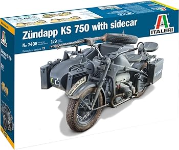【中古】プラッツ イタレリ 1/9 WW2 ドイツ ツェンダップ KS750 サイドカー プラモデル IT7406｜AJIMURA-SHOP 13,685円