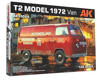 【中古】【未使用】AKインタラクティブ 1/35 1972 ワンボックスカー コマーシャルバンタイプ プラモデル AK35024 (自動車)