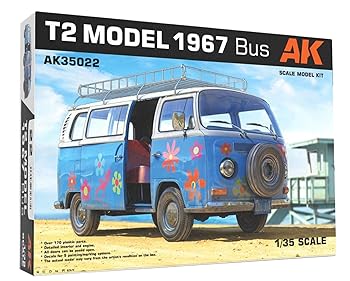 【中古】【未使用】AKインタラクティブ 1/35 1967 ワンボックスカー バスタイプ プラモデル AK35022 (自動車)