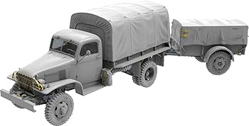 【中古】ミニアート 1/35 G7107 貨物トラック w/ベン・ハートレーラー プラモデル MA35372 (軍用車両)｜AJIMURA-SHOP 12,198円