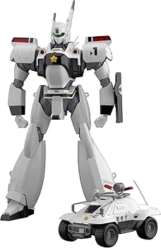 【中古】青島文化教材社 機動警察パトレイバー AV-98 イングラム1号機(全高約190mm) + 98式特型指揮車(全高約40mm) セット 1/43スケール 色分け済みプラ