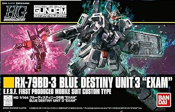 【中古】【未使用】HGUC 機動戦士ガンダム外伝戦慄のブルー ブルーディスティニー ブルーディスティニー3号機“EXAM" 1/144スケール 色分け済みプラモデル|AJIMURA-SHOP