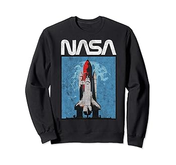 【中古】【未使用】NASA Logo Shuttle Rocket Ship Poster Style トレーナー