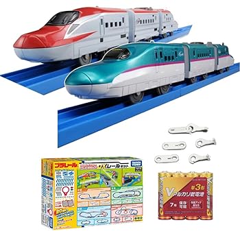 【中古】プラレール セット E5系新幹線&E6系新幹線 連結仕様 DXレールキット付き 5点セット|AJIMURA-SHOP