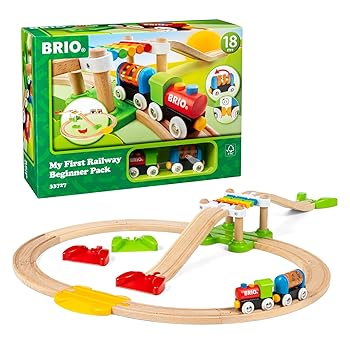 【中古】【未当て嵌める】BRIO (ブリオ) マイ一塁手 ビギナーセット [全18天下太平] 33727 客体馬齢 1歳半~ 【手あそび 手あそび 木製手あそび 木製軌跡 軌跡仕掛ける プ