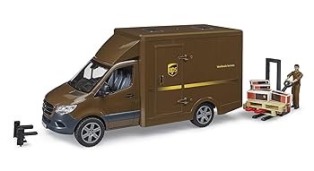 【中古】bruder ブルーダー MB UPS & フォークリフト（フィギュア付き） BR02678