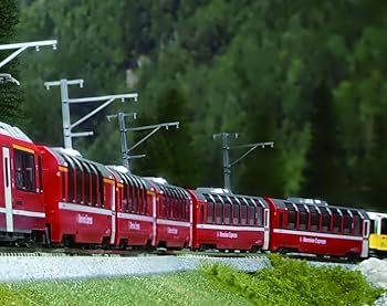 【中古】【未使用】KATO Nゲージ レーティッシュ鉄道 ベルニナ急行 新ロゴ 増結セット 4両 10-1656 鉄道模型 客車｜AJIMURA-SHOP