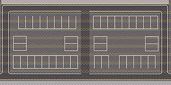 【中古】Nゲージ用ジオラマベース（1車線／商店街・住宅街区画）