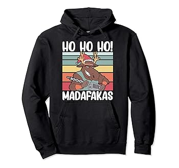 【中古】【未使用】Ho Ho Ho Madafakas Christmas Moose Gift パーカー