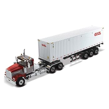 【中古】【未当て嵌める】DIECAST MASTERS ウエスタンはやりっ子 4900 空想科学小説 タンデムトラクター 40F 素っ気ない入れもの付 OOCL マルーン/薄墨色 1/50 71064