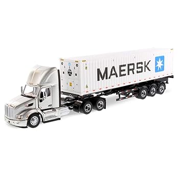 【中古】DIECAST MASTERS ﾋﾟｰﾀｰﾋﾞﾙﾄ 579 ﾄﾗｸﾀｰ 40F冷蔵ｺﾝﾃﾅ ｼﾙﾊﾞｰｷｬﾌﾞ､ﾎﾜｲﾄｺﾝﾃﾅ 1/50 71069