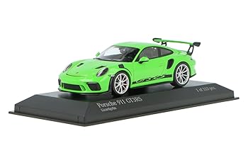 【中古】【未当て嵌める】ミニチャンプス 1/43 ポルシェ 911 (991 2) GT3 RS 2018 蜥蜴緑であること しろがね色リム 333台押さえる