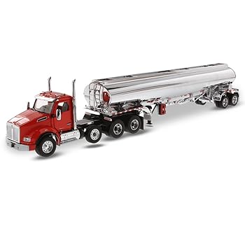 【中古】【未使用】DIECAST MASTERS ケンワース T880S 石油トレーラー レッドキャプ クロームタンカー 1/50 71102