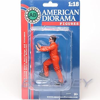 【中古】アメリカン ジオラマ 1/18 レース メカニック ケン オレンジ フィギア American Diorama Mechanic Ken (Orange) ミニチュア [並行輸入品]