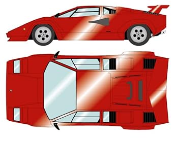 【中古】【未使用】IDEA 1/18 ランボルギーニ カウンタック LP5000 QV 1985 メタリックレッド (リアウィング) 完成品 IM067F