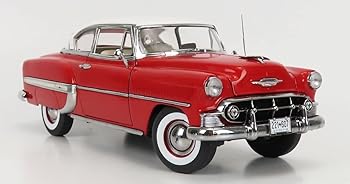【中古】【未使用】ミニカー アメ車 1/18 シボレー ベルエア SUN-STAR 1/18 CHEVROLET BEL AIR COUPE 1953 RED WHITE 01607
