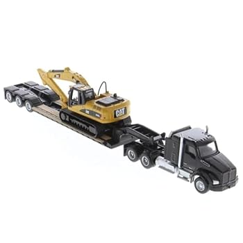 【中古】【未使用】ダイキャストマスター 1/87 ケンワース 880 s SBFS 40インチスリーパー タンデムトラクタ w/ローボー イトレーラ & CAT 320D L 油圧ショベル付属｜AJIMURA-SHOP