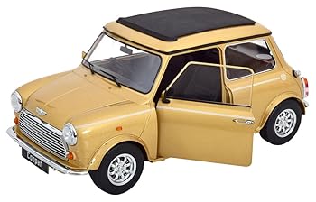 【中古】KK scale 1/12 ミニクーパー サンルーフ ゴールドメタリック 右ハンドル 完成品