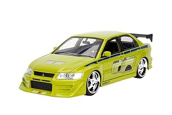 【中古】Jada Toys ワイルドスピード シリーズ 1/24 F&F ミツビシ ランサー Evo VII グリーン/グラフィックス (ブライアン) 完成品画像