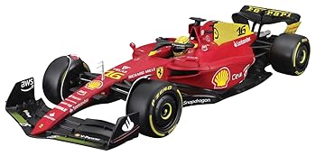 【中古】BURAGO 1/18 フェラーリ F1-75 (2022) イタリア共和国GP 特別色つや No.16 C.ルクレール 成し遂げる品