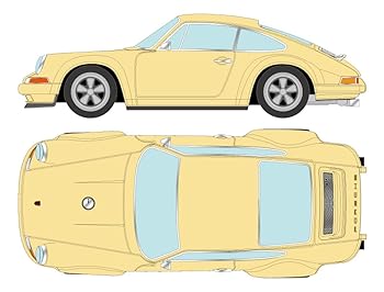 【中古】メイク引きあげる VISION 1/43 歌うたい 911 (964) Coupe 淡彩黄色 切り上げる品