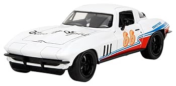 【中古】Jada Toys BIGTIME MUSCLE 1/24 1966 シェビー コルベット #66 白いこと 為し終わる品 JADA35205 パソコン・周辺機器-その他