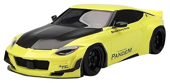 【中古】TOP SPEED 1/18 Pandem Nissan Z (RZ34) イカズチイエロー 切り上げる品 TS0529