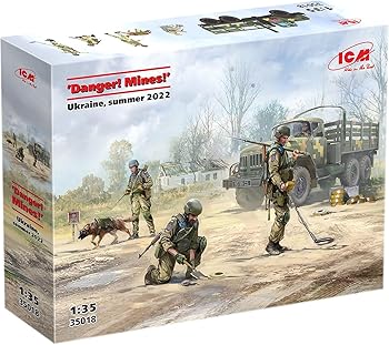 【中古】【未使用】ICM 1/35 地雷処理セット ウクライナ 2022年夏 プラモデル 35018
