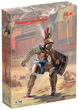 【中古】ICM 1/16 古代ローマ 剣闘士 プラモデル 16303