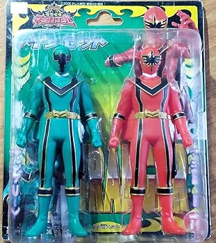 【中古】【未使用】ツインセット 魔法戦隊マジレンジャー マジレッド&マジグリーン フィギュア画像